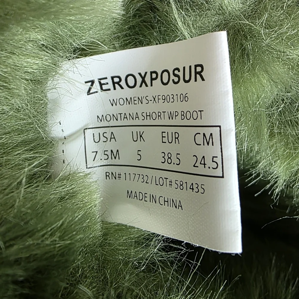 ZeroXposur Women's Montana Short Waterproof Snow Boots, Lichen Green Pink 7.5
